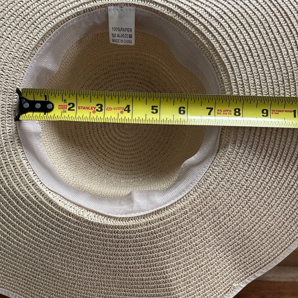 🩷Sale🩷Cream Wide-Brim Hat with Bow - Picture 5 of 6